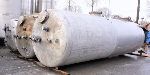 Behälter 24.500 Liter aus V2A einwandig, gebraucht