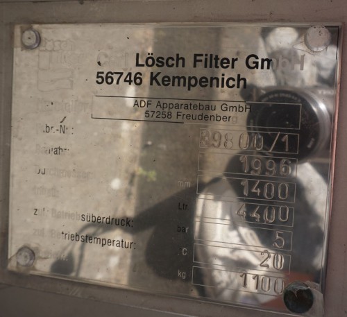 Druckbehälter 4.400 Liter aus V4A, einwandig, gebraucht