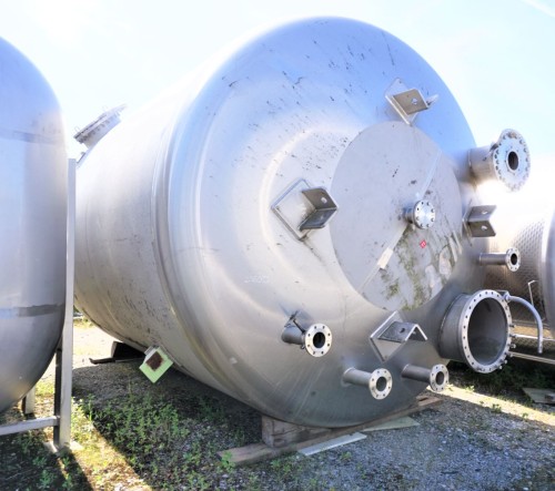 Druckbehälter 50.950 Liter aus V4A einwandig, gerbaucht