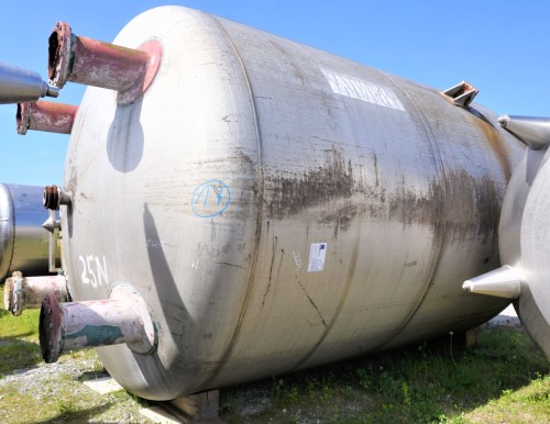 Druckbehälter 50.000 Liter aus V4A einwandig, gerbaucht