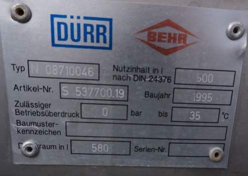 Behälter 500 Liter aus V2A einwandig, gebraucht