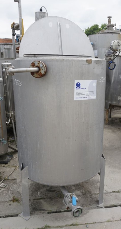 Behälter 500 Liter aus V4A, temperierbar, gebraucht