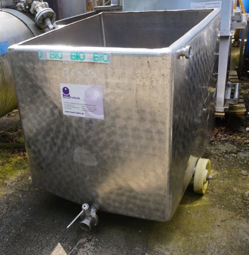 Wanne 600 Liter aus V2A, einwandig, gebraucht