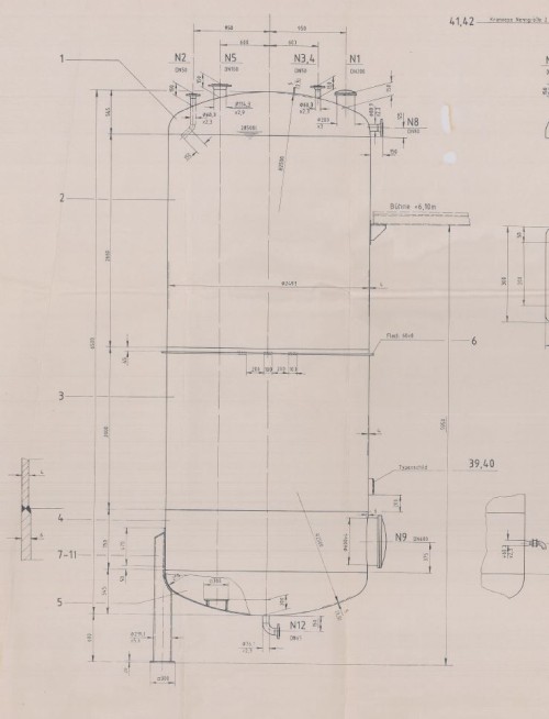 Behälter 30.000 Liter aus V2A, einwandig, spez. Gew. 1,13 kg/l, gebraucht