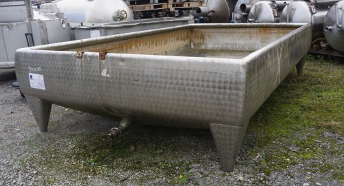 Wanne 6.000 Liter aus V2A, einwandig, gebraucht