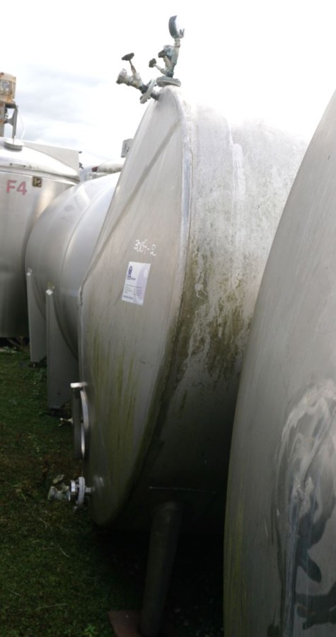 Behälter 10.000 Liter aus V2A, einwandig, gebraucht